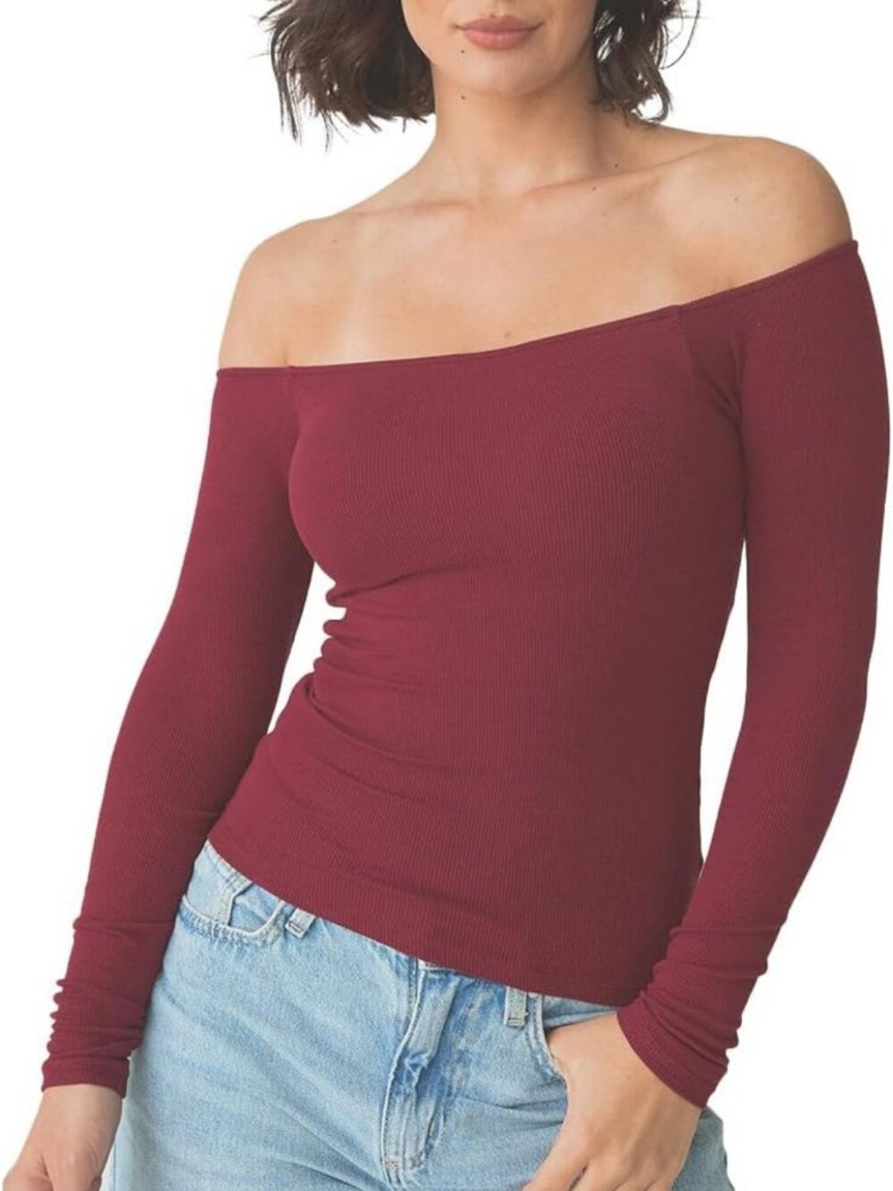 Chic Off-The-Shoulder Brami Top | Trendy Casual Wear | Perfect for Layering